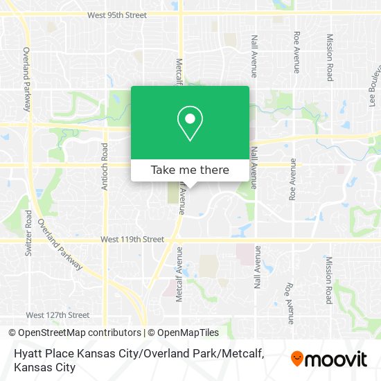 Mapa de Hyatt Place Kansas City / Overland Park / Metcalf