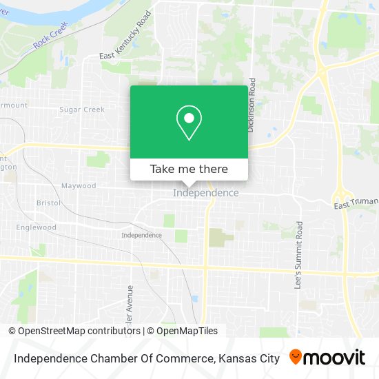 Independence Chamber Of Commerce map