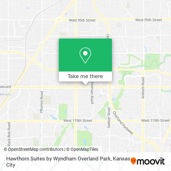 Mapa de Hawthorn Suites by Wyndham Overland Park
