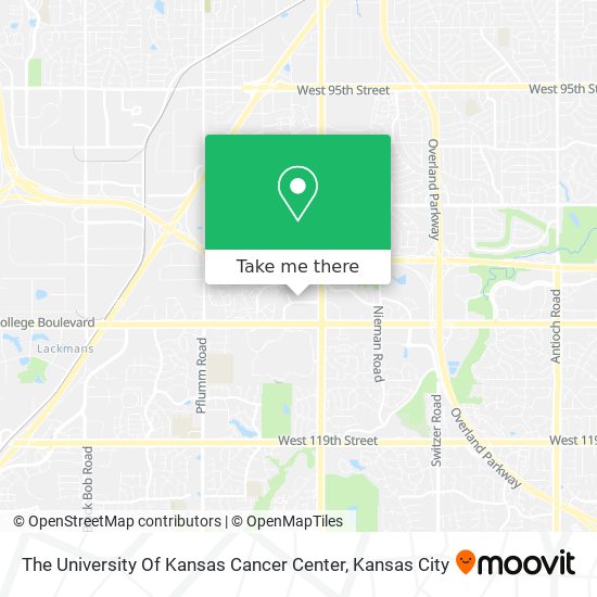 Mapa de The University Of Kansas Cancer Center