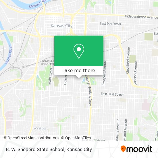 B. W. Sheperd State School map