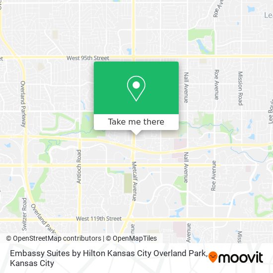 Embassy Suites by Hilton Kansas City Overland Park map