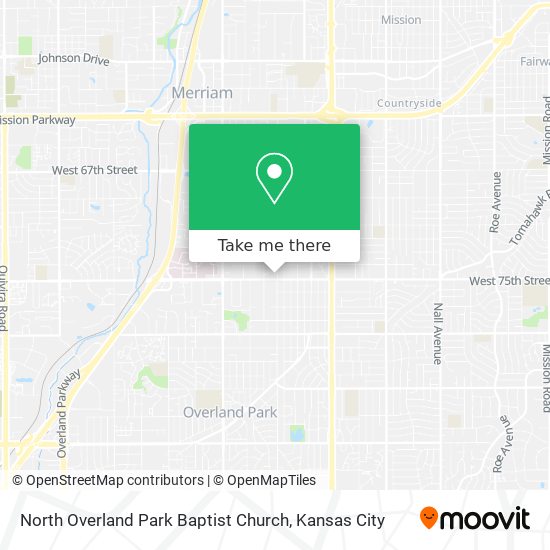 North Overland Park Baptist Church map