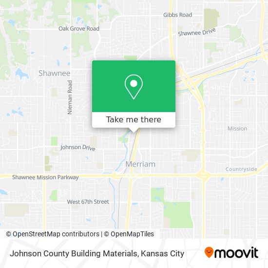 Johnson County Building Materials map