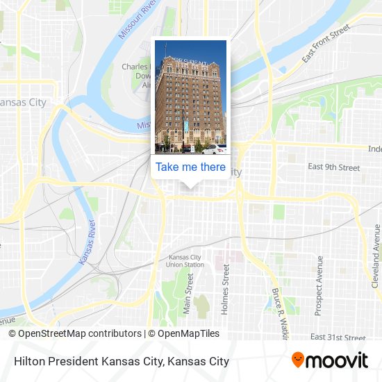 Mapa de Hilton President Kansas City