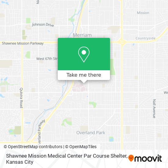 Shawnee Mission Medical Center Par Course Shelter map