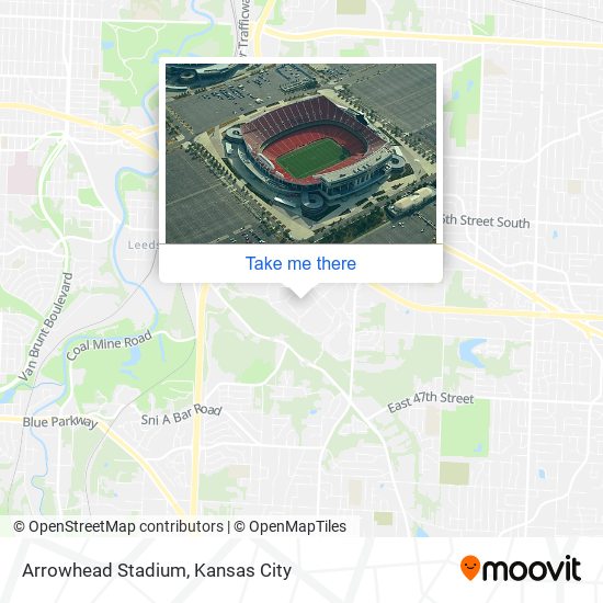 Mapa de Arrowhead Stadium