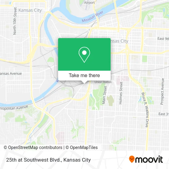25th at Southwest Blvd. map