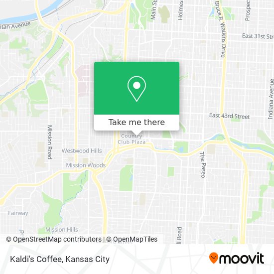 Kaldi's Coffee map