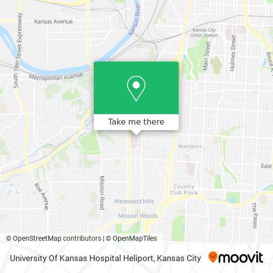 University Of Kansas Hospital Heliport map