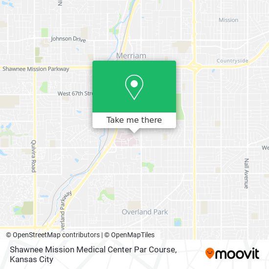 Mapa de Shawnee Mission Medical Center Par Course