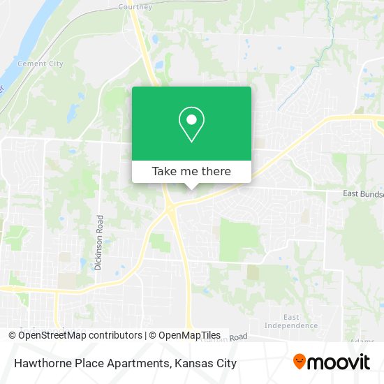 Mapa de Hawthorne Place Apartments