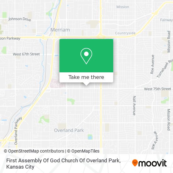 Mapa de First Assembly Of God Church Of Overland Park