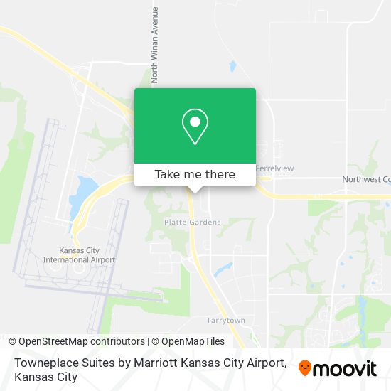 Mapa de Towneplace Suites by Marriott Kansas City Airport