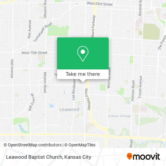 Mapa de Leawood Baptist Church