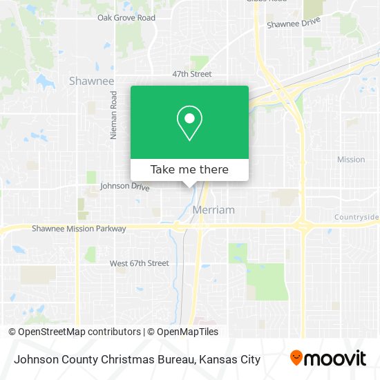 Mapa de Johnson County Christmas Bureau