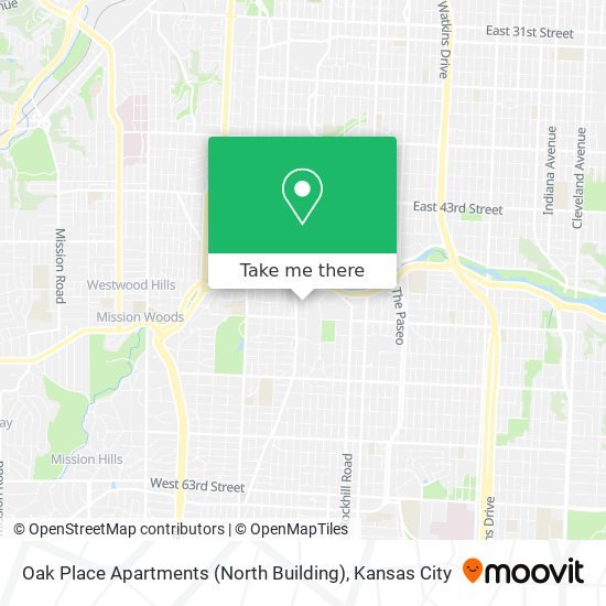 Mapa de Oak Place Apartments (North Building)