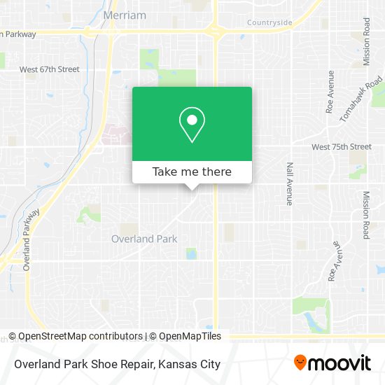 Mapa de Overland Park Shoe Repair