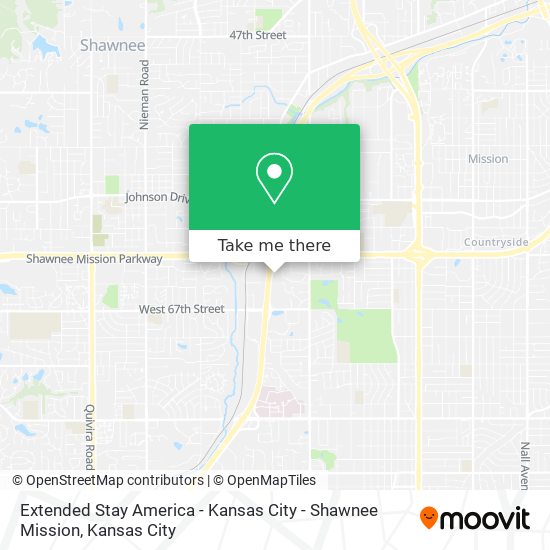 Extended Stay America - Kansas City - Shawnee Mission map