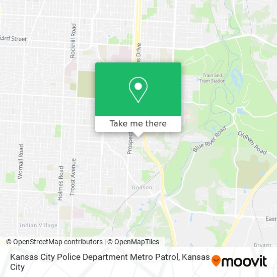 Kansas City Police Department Metro Patrol map