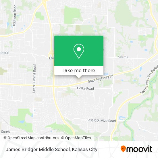 Mapa de James Bridger Middle School