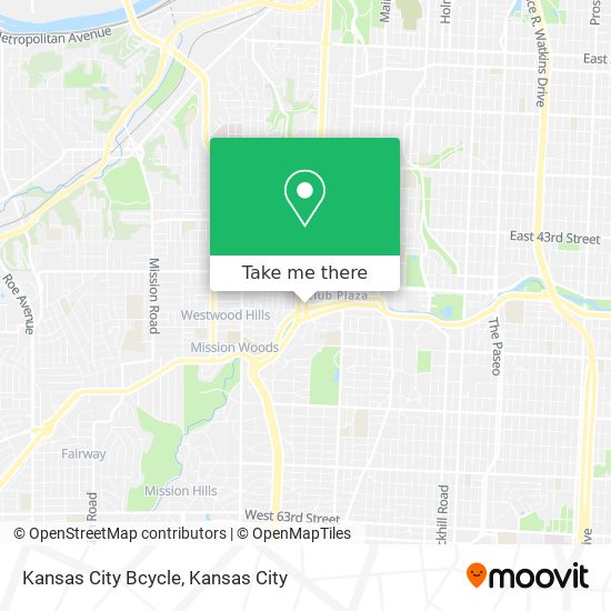 Mapa de Kansas City Bcycle