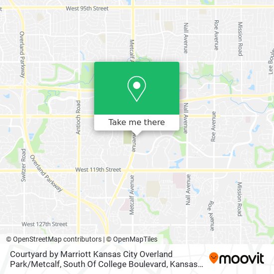 Courtyard by Marriott Kansas City Overland Park / Metcalf, South Of College Boulevard map