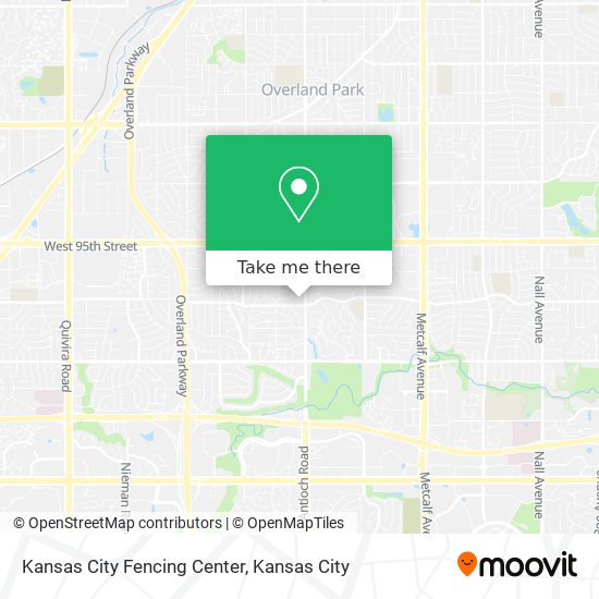 Kansas City Fencing Center map