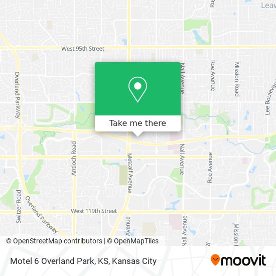 Mapa de Motel 6 Overland Park, KS