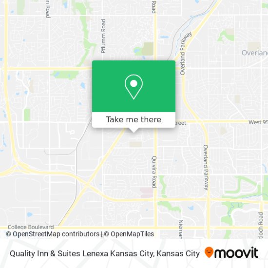 Quality Inn & Suites Lenexa Kansas City map