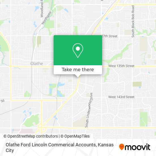 Olathe Ford Lincoln Commerical Accounts map