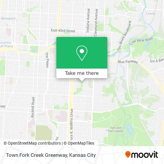 Town Fork Creek Greenway map
