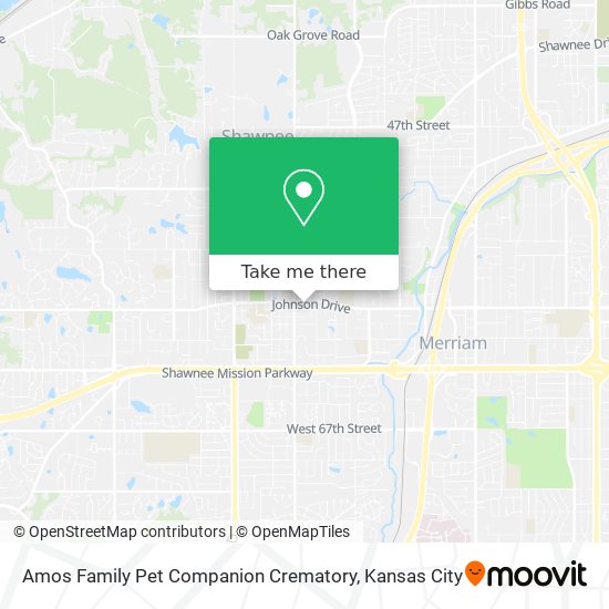 Amos Family Pet Companion Crematory map