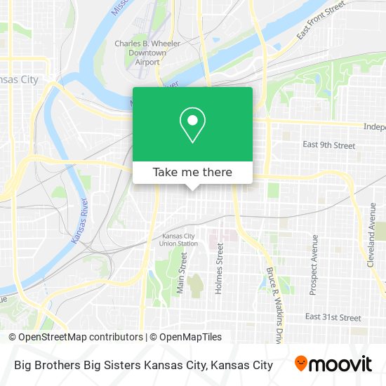 Big Brothers Big Sisters Kansas City map