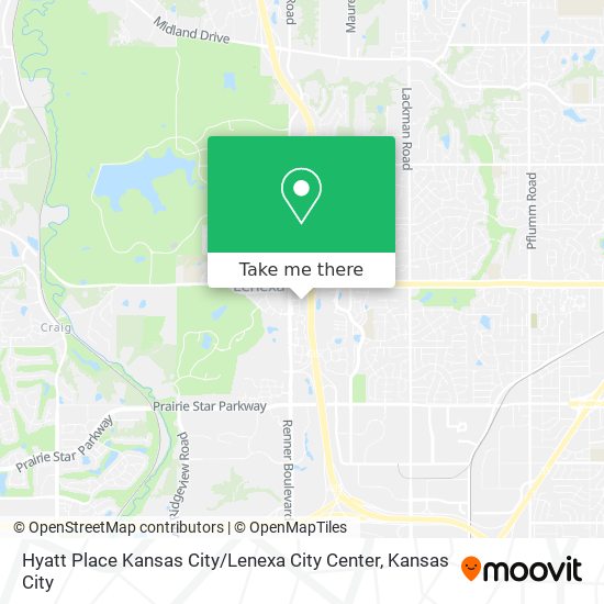 Hyatt Place Kansas City / Lenexa City Center map