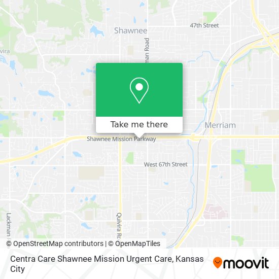 Mapa de Centra Care Shawnee Mission Urgent Care