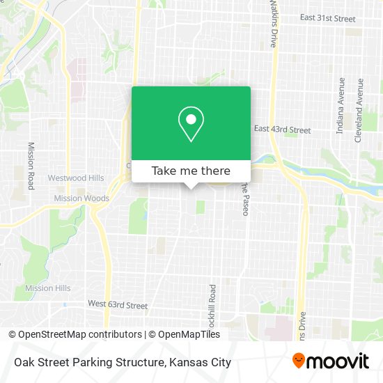 Mapa de Oak Street Parking Structure