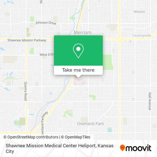 Shawnee Mission Medical Center Heliport map