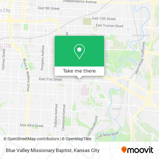 Blue Valley Missionary Baptist map