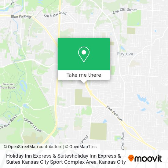 Mapa de Holiday Inn Express & Suitesholiday Inn Express & Suites Kansas City Sport Complex Area