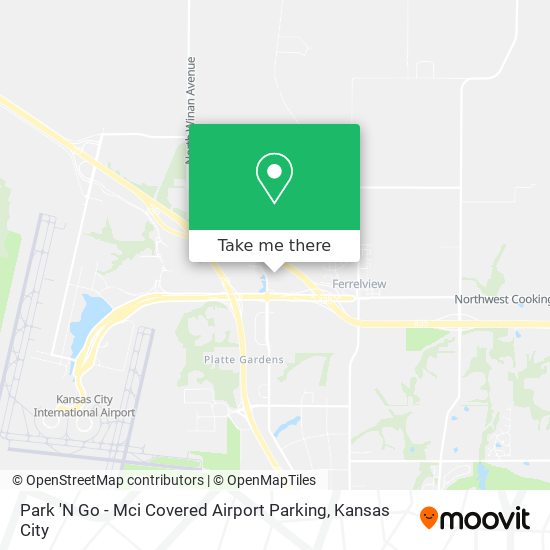 Mapa de Park 'N Go - Mci Covered Airport Parking