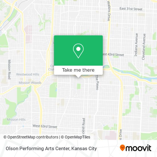 Mapa de Olson Performing Arts Center