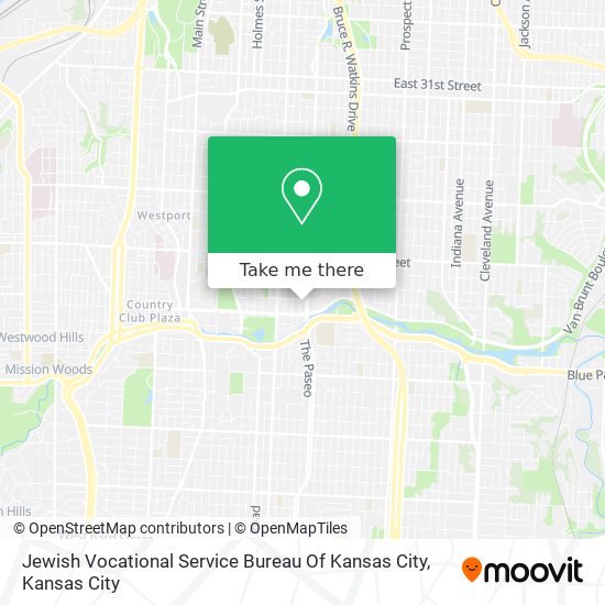 Mapa de Jewish Vocational Service Bureau Of Kansas City