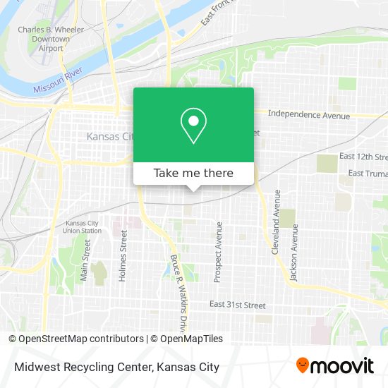 Mapa de Midwest Recycling Center