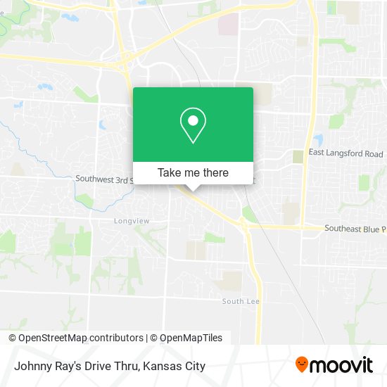 Johnny Ray's Drive Thru map