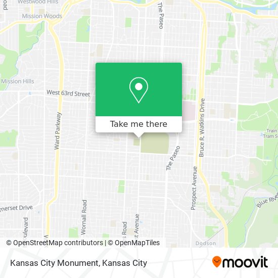 Kansas City Monument map