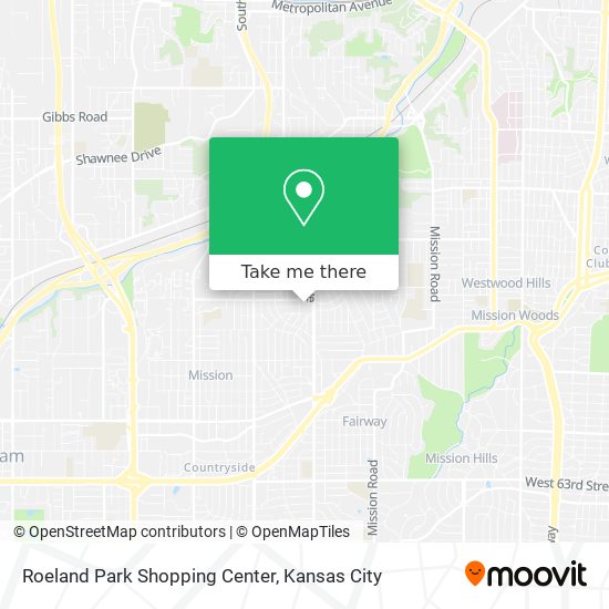 Mapa de Roeland Park Shopping Center