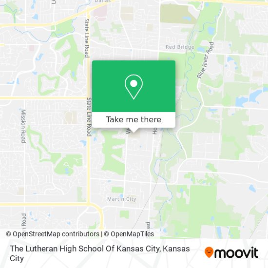 The Lutheran High School Of Kansas City map