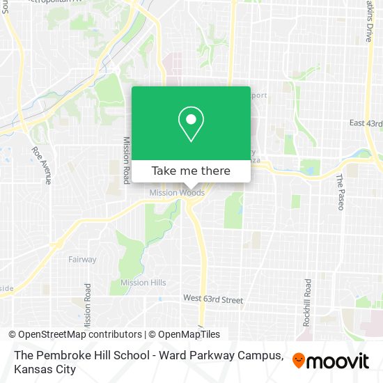 Mapa de The Pembroke Hill School - Ward Parkway Campus