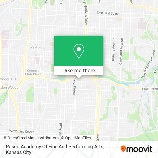 Mapa de Paseo Academy Of Fine And Performing Arts